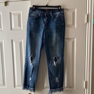 Lucky & Blessed Blue Distressed Boyfriend Jeans